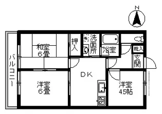 グリーン・コートPART1【2階】の間取り