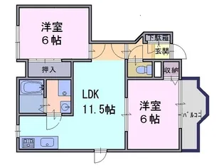 奈良県五條市二見5【アパート】の間取り