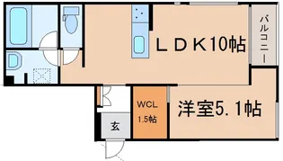 ベレオ真栄広瀬町【2階】の間取り