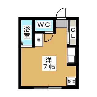 フラットエイトC【1階】の間取り
