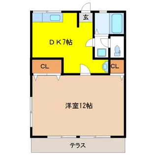 栃木県宇都宮市宝木本町【アパート】の間取り