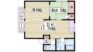 ファミール御立東【2階】の間取り