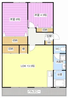 マンションサングリーン【2階】の間取り
