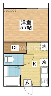 ラ・メール長崎【1階】の間取り