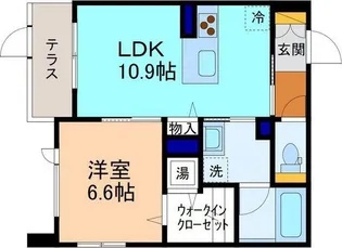 トゥールモンドルポ【1階】の間取り