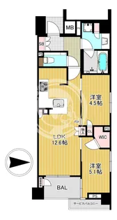ブランズ御池西洞院【3階】の間取り