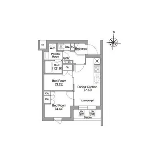 コンフォリア・リヴ南品川【3階】の間取り