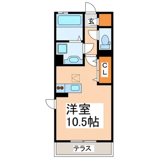 アザック花園【1階】の間取り