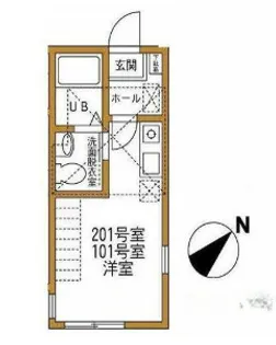 ハーミットクラブハウス霞ヶ丘【1階】の間取り