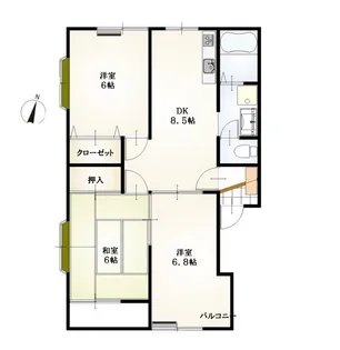 サンハイツ【1階】の間取り