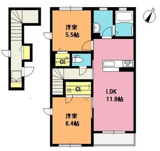 ビューフォーズ【2階】の間取り