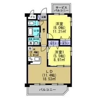 Hanalei【2階】の間取り