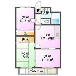 シャンラック【1階】の間取り