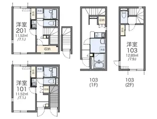東京都日野市南平6【アパート】の間取り