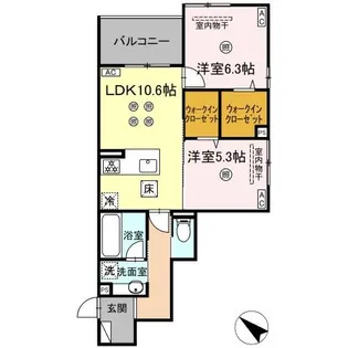 スリール・コート【1階】の間取り