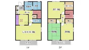 兵庫県三木市緑が丘町西5【一戸建】の間取り