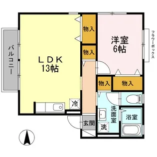 大阪府枚方市村野本町【アパート】の間取り