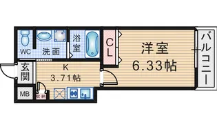 パロス豊中曽根【2階】の間取り