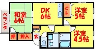 ファミーユ矢野東B【1階】の間取り