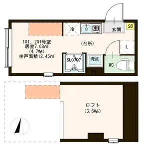 ハーモニーテラス東小岩IV【2階】の間取り
