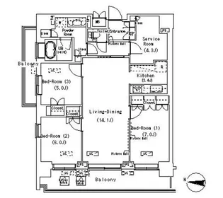 東京都江東区辰巳2【マンション】の間取り