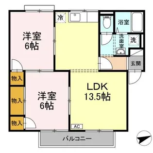スティブル B棟【1階】の間取り