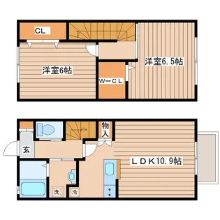 シャルール愛子の間取り