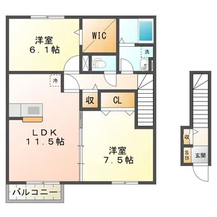ソフィアコート B【2階】の間取り