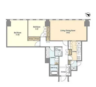 プルデンシャルタワーレジデンス【27階】の間取り