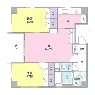 グランリヴィエール【4階】の間取り