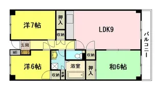 サンライフ松谷【4階】の間取り