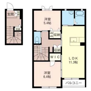 ビューグランド【2階】の間取り