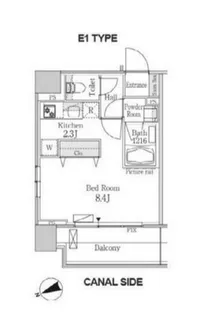 1Rの間取り画像