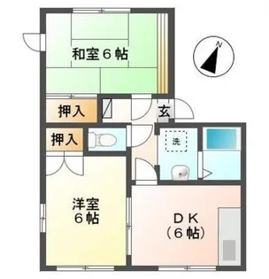 グリーンハイツコーワ【1階】の間取り