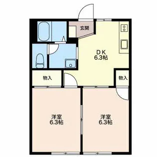 メゾン園A【1階】の間取り