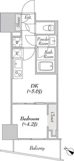 ルミーク北品川【3階】の間取り