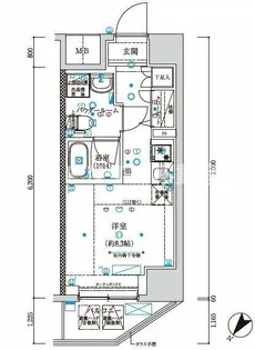 スパシエエール横浜【2階】の間取り