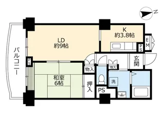 1LDKの間取り画像