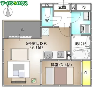 REGALEST広瀬町【1階】の間取り
