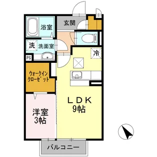 サウススクエア5番館【1階】の間取り