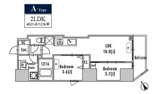 GRAN PASEO蔵前II【10階】の間取り