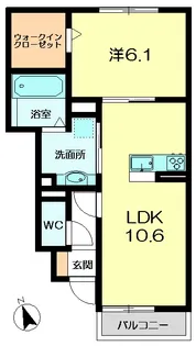 京都府木津川市城山台6【アパート】の間取り