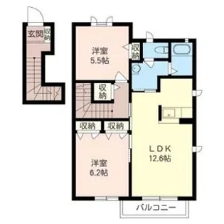 シャーメゾン パレス B【2階】の間取り