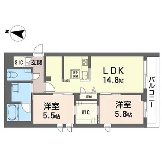 フレシア練馬桜台【1階】の間取り
