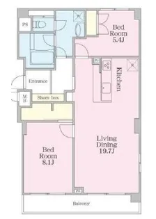 グラマシー恵比寿【5階】の間取り