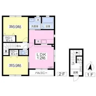 シティ・パル【2階】の間取り