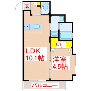 フィオーレ城南【3階】の間取り