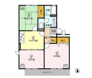 シャトルハイム【1階】の間取り