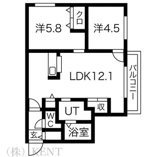 ミカエルアルファVI(ミカエルアルファシックス)【3階】の間取り