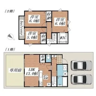 千葉県袖ヶ浦市坂戸市場【一戸建】の間取り